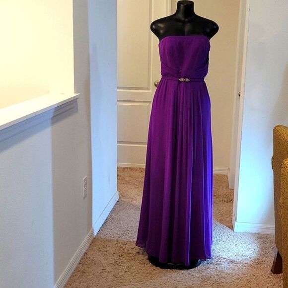 RALPH LAUREN STRAPLESS EVENING FLOOR LENGTH WOMEN"S DRESS - Picture 3 of 15